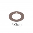 Base de Madeira MDF para Brinco  Pequeno Oval