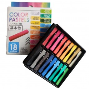 Giz Pastel Seco com 18 Cores