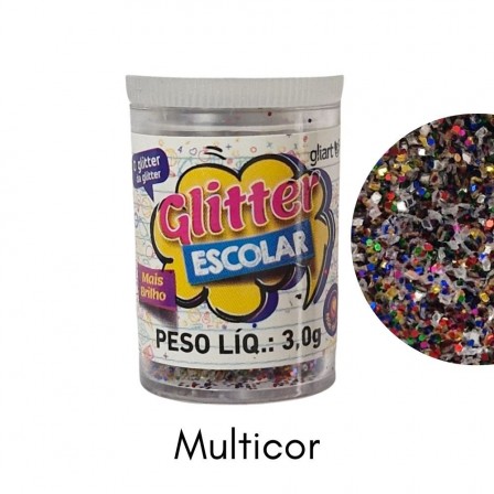 Glitter PVC 3g Cor Multicor