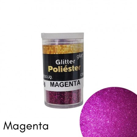 Glitter Poliester 3,5g Cor Magenta