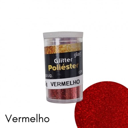 Glitter Poliester 3,5g Cor Vermelho