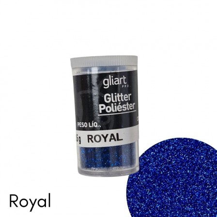 Glitter Poliester 3,5g Cor Azul Royal