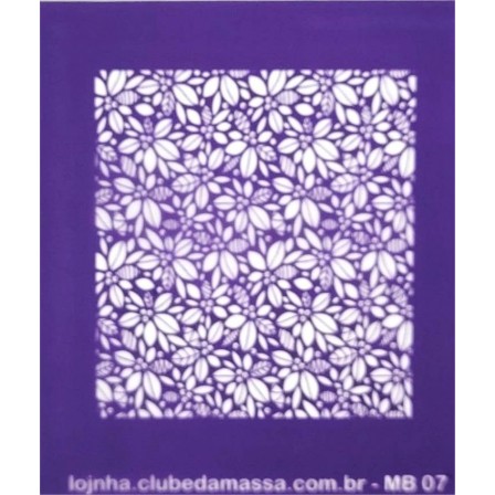 Mini Stencil Flor e Folhas MB07